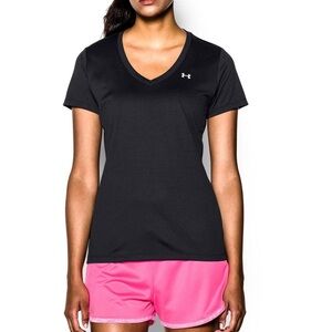 Under Armour Black Tech V-Neck Tee